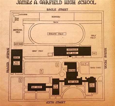 garfield hs east la|garfield high school map.